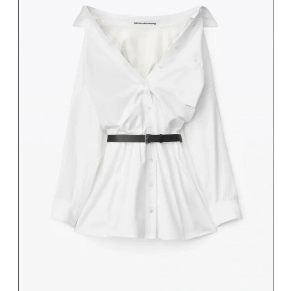 Alexander wang mini shirt dress with belt